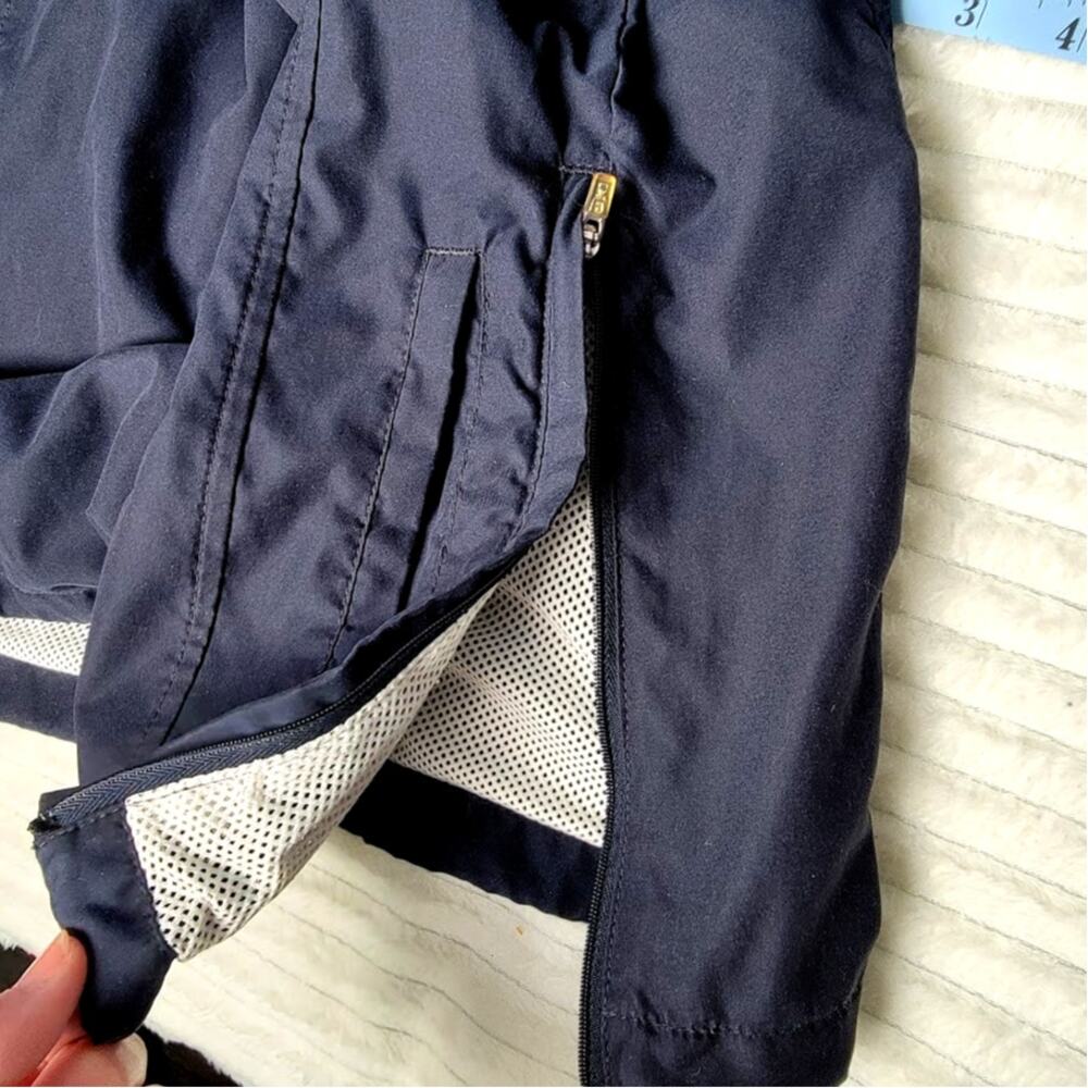 Charles River Apparel Pullover‎ Windbreaker Jacket Women's M Navy V-Neck Preppy - Picture 8 of 11